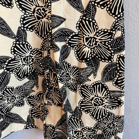 J. Crew - Tan Black Floral Cut out Dress - Picture 2 of 7